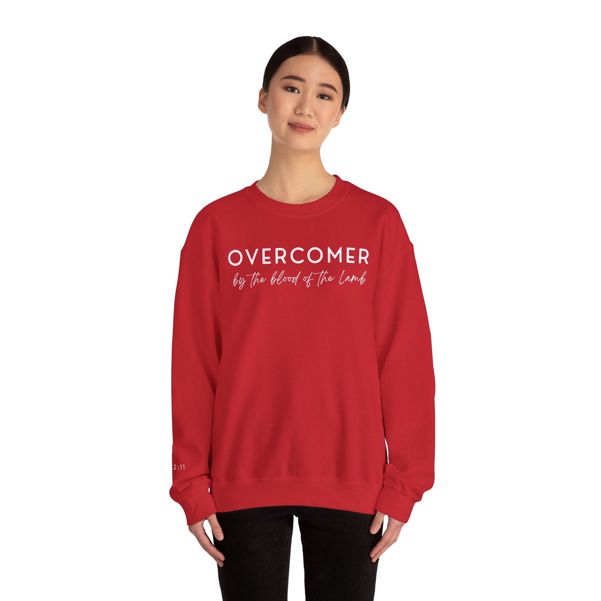 Overcomer Crewneck Sweatshirt w/white text