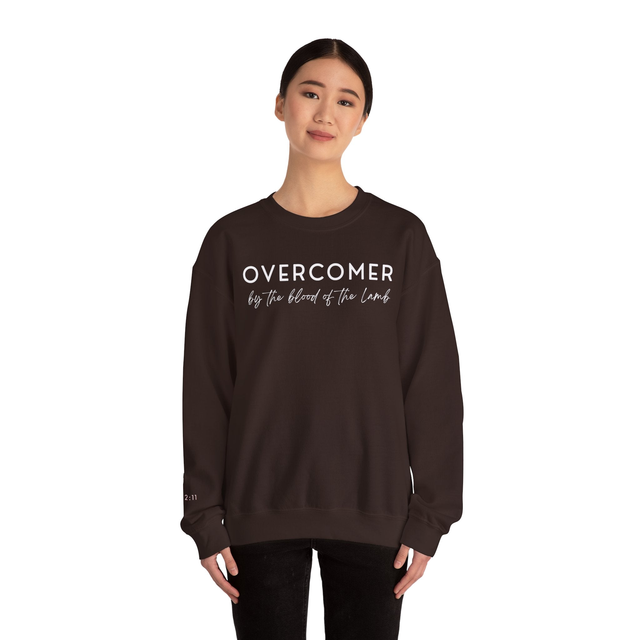 Overcomer Crewneck Sweatshirt w/white text