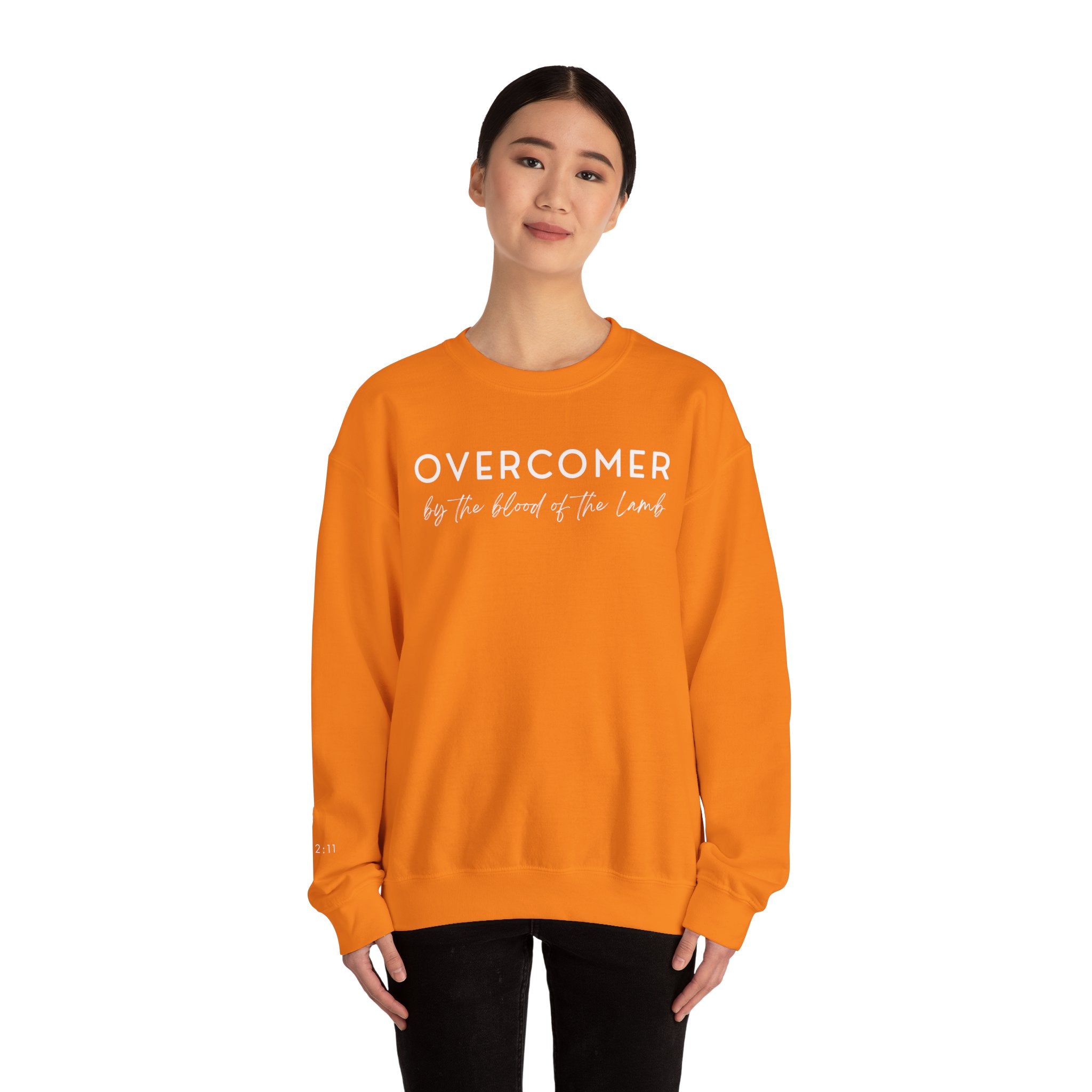 Overcomer Crewneck Sweatshirt w/white text