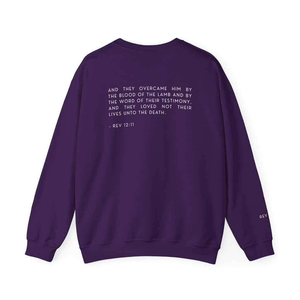 Overcomer Crewneck Sweatshirt w/white text