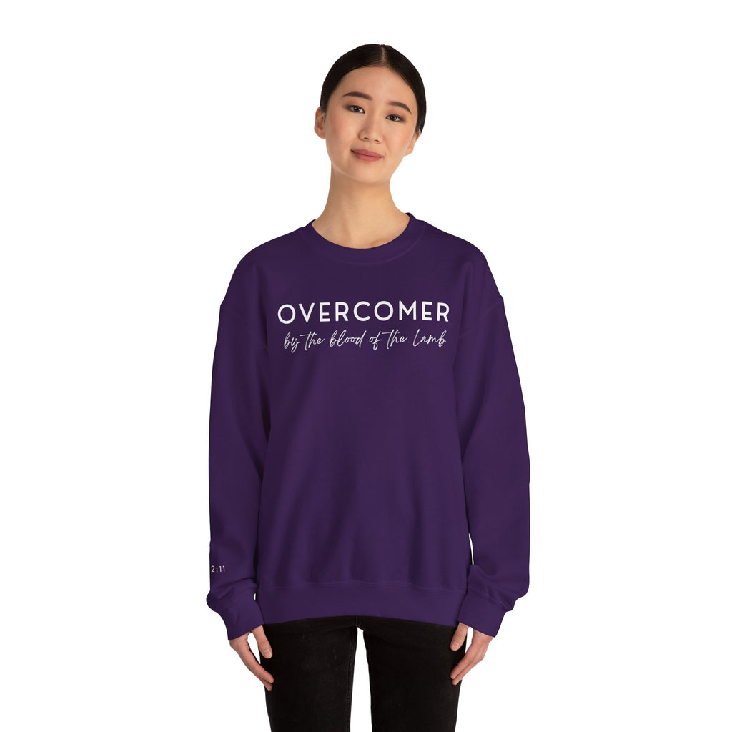 Overcomer Crewneck Sweatshirt w/white text
