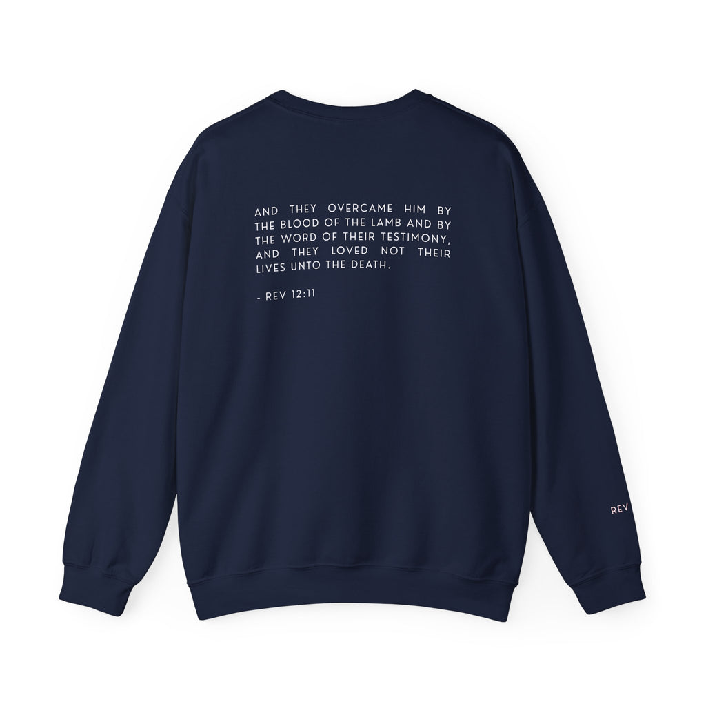 Overcomer Crewneck Sweatshirt w/white text